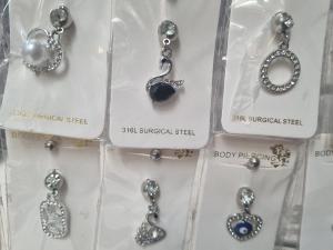 Piercing Colgantes Acero Quirúrgico Strass