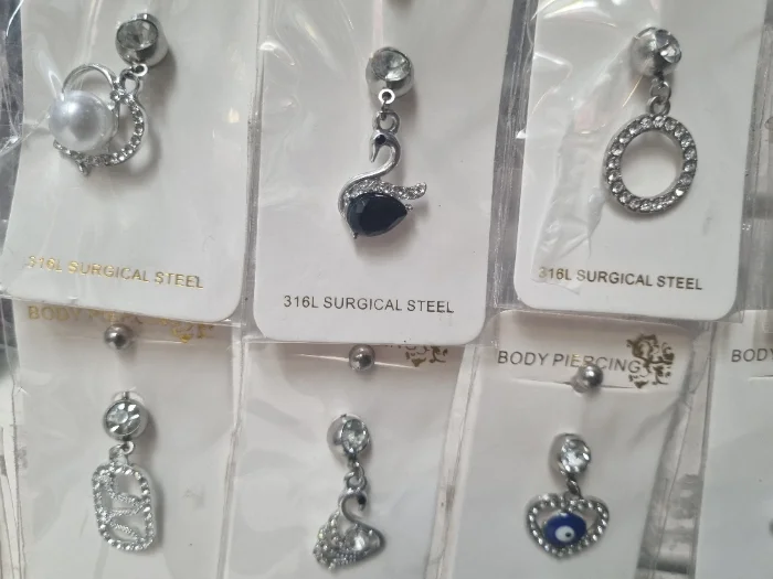 Piercing Colgantes Acero Quirúrgico Strass