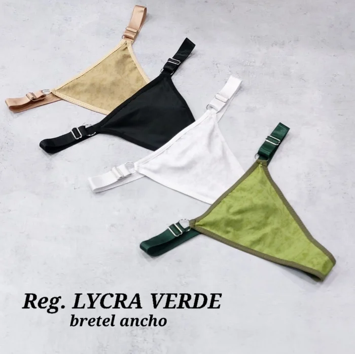 Colaless Reg Lycra Verde Bretel Ancho