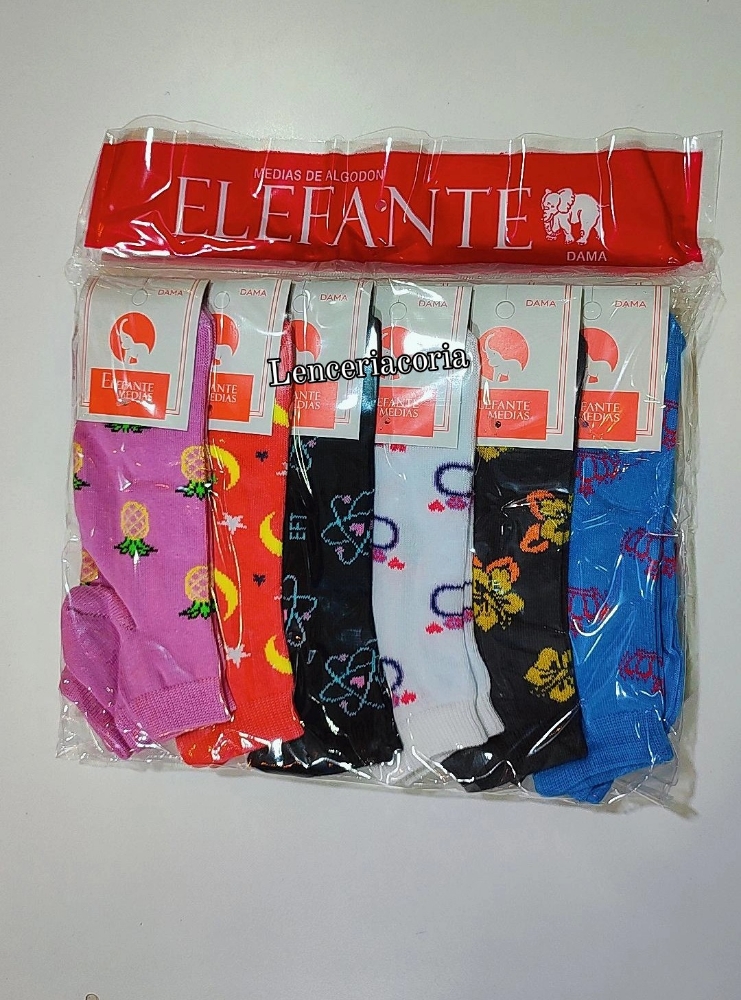 Soquete de Mujer Estampado (elefante) - Imagen 2
