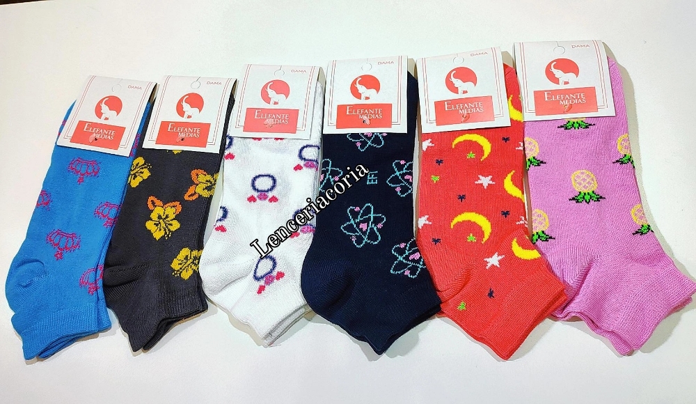 Soquete de Mujer Estampado (elefante) - Imagen 3