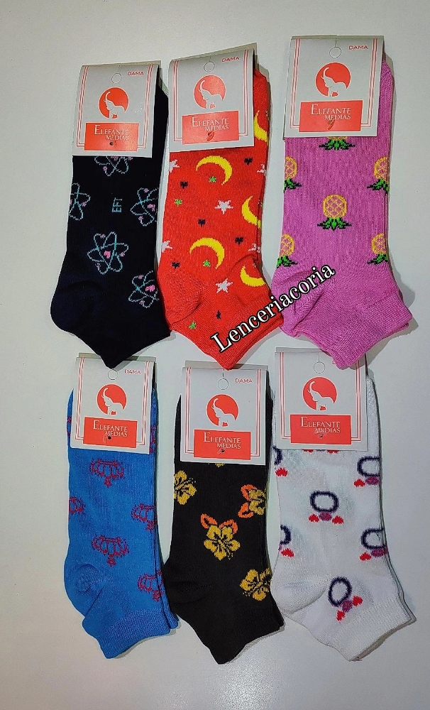 Soquete de Mujer Estampado (elefante) - Imagen 4