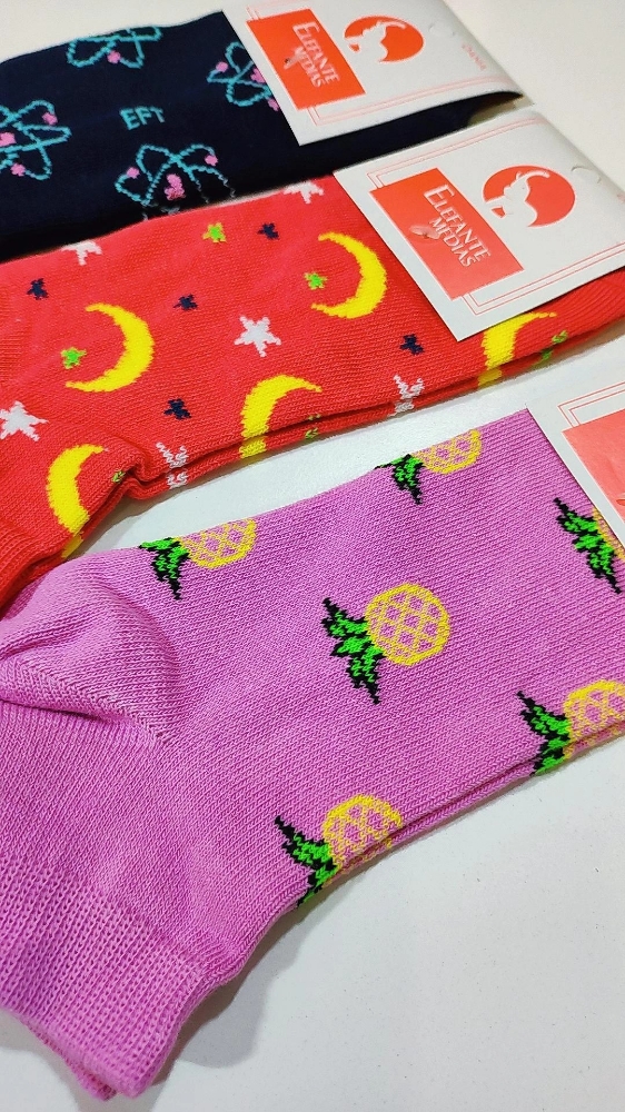 Soquete de Mujer Estampado (elefante) - Imagen 5