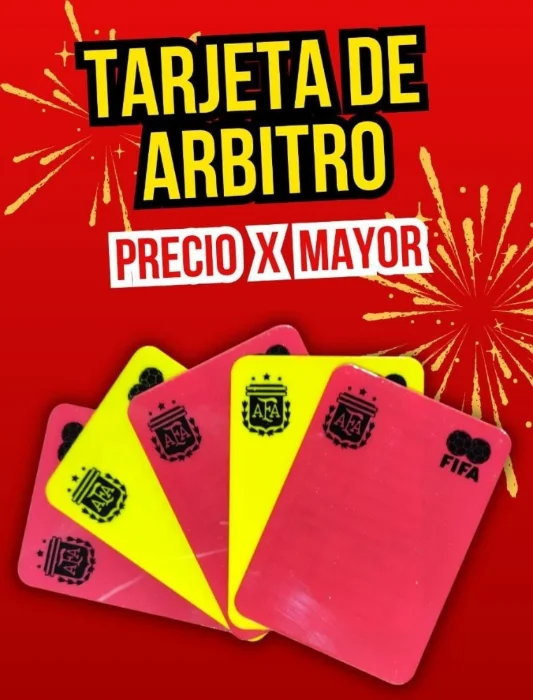 Tarjetas de Arbitro. el Par. la Roja y la Amarilla