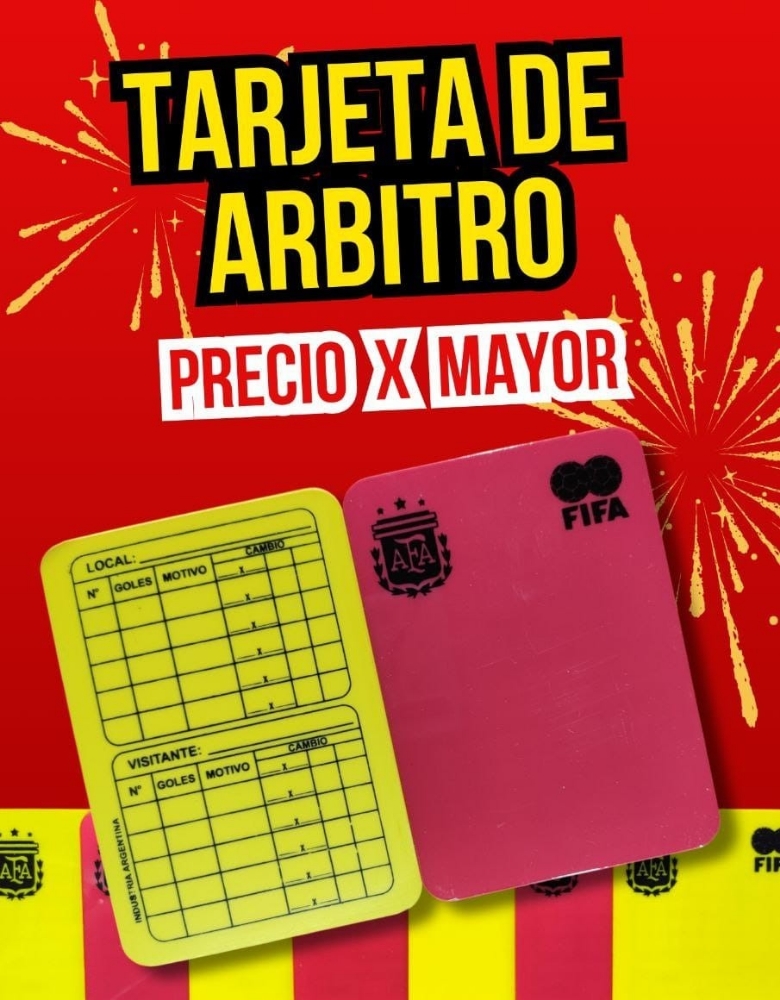 Tarjetas de Arbitro. el Par. la Roja y la Amarilla - Imagen 2