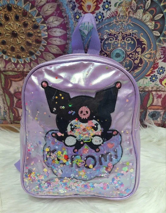 Mochilas de Nenas de Cuero Pu de Personajes con Glitter