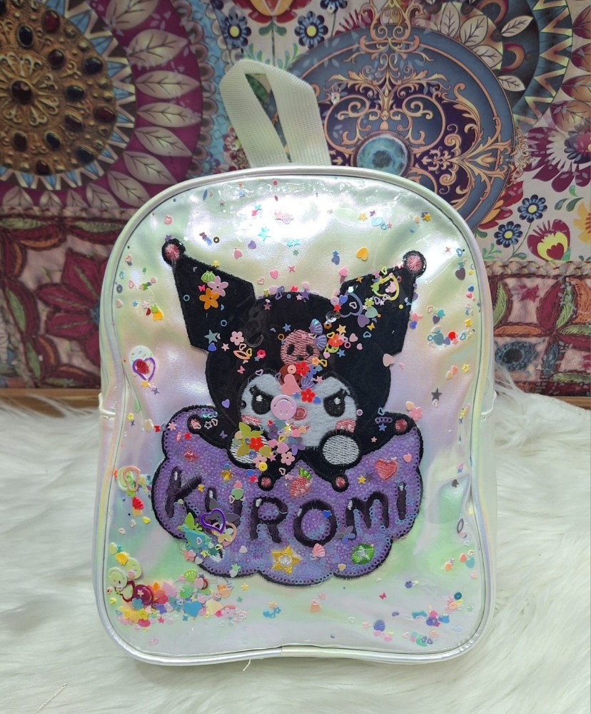 Mochilas de Nenas de Cuero Pu de Personajes con Glitter - Imagen 4