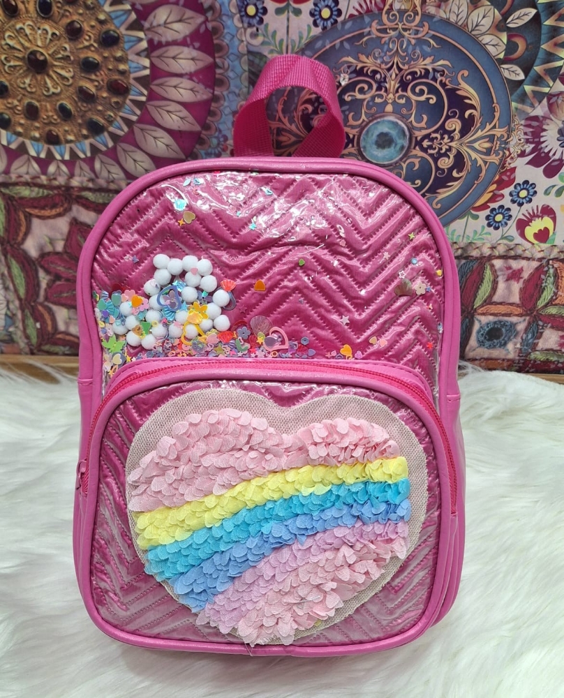 Mochilas de Nenas de Cuero Pu de Personajes con Glitter - Imagen 1