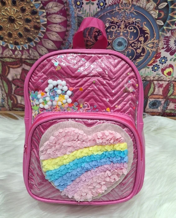 Mochilas de Nenas de Cuero Pu de Personajes con Glitter
