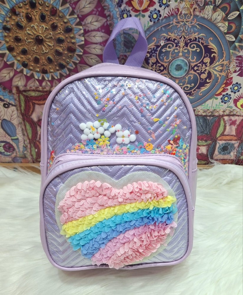 Mochilas de Nenas de Cuero Pu de Personajes con Glitter - Imagen 4