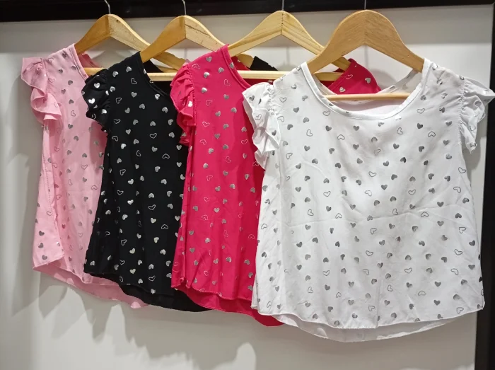 Blusas de Poplin con Lurexs para Niñas