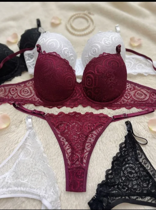 Conjunto Encaje Colores Clasicos
