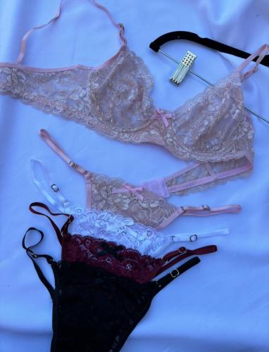 Bralette con Aro con Culotte, Regulable, Cola Less y Vedetina - Miniatura 3