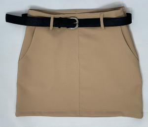 Pollera Clásica de Crep Sastrero con Bolsillos