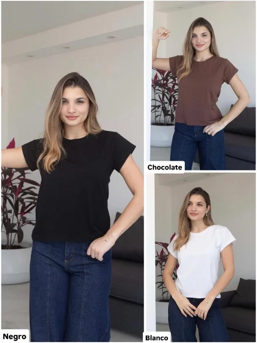Remera Mica Escote Redondo