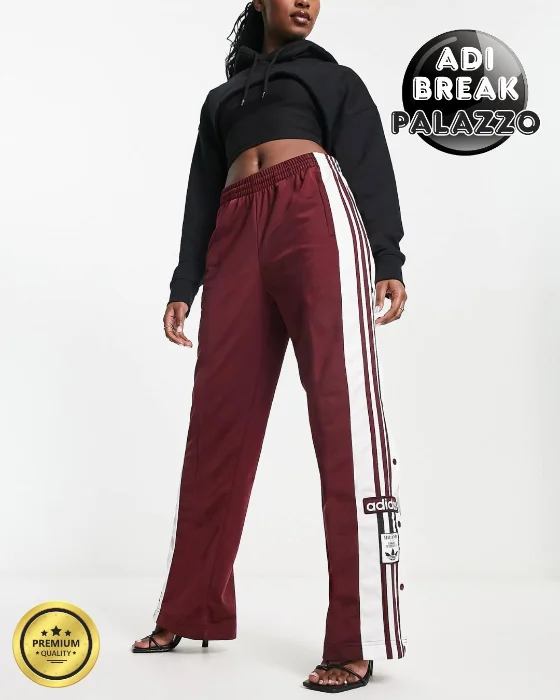 Pantalon Adi Palazzo Adibreak Premium - Bordo