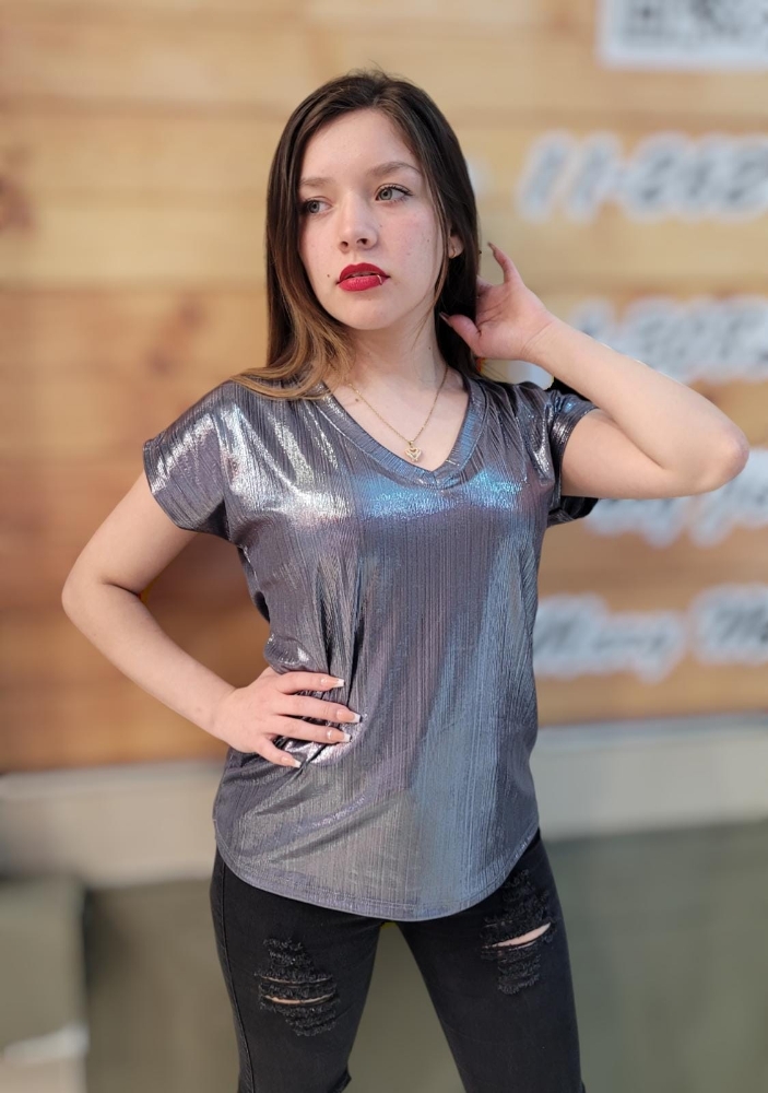 Remera Foil Cuello V - Imagen 3