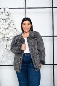 Campera Overzise Griss - Miniatura 2