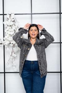 Campera Overzise Griss - Miniatura 3