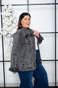Campera Overzise Griss - Miniatura 5