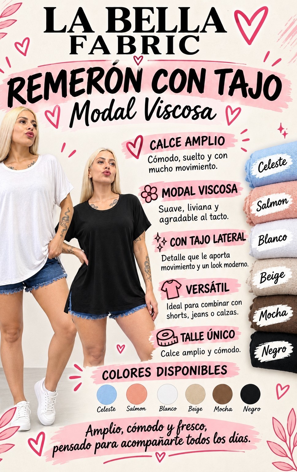 Remeron C/ Tajo X Talles -  Modal Viscosa - Imagen 3