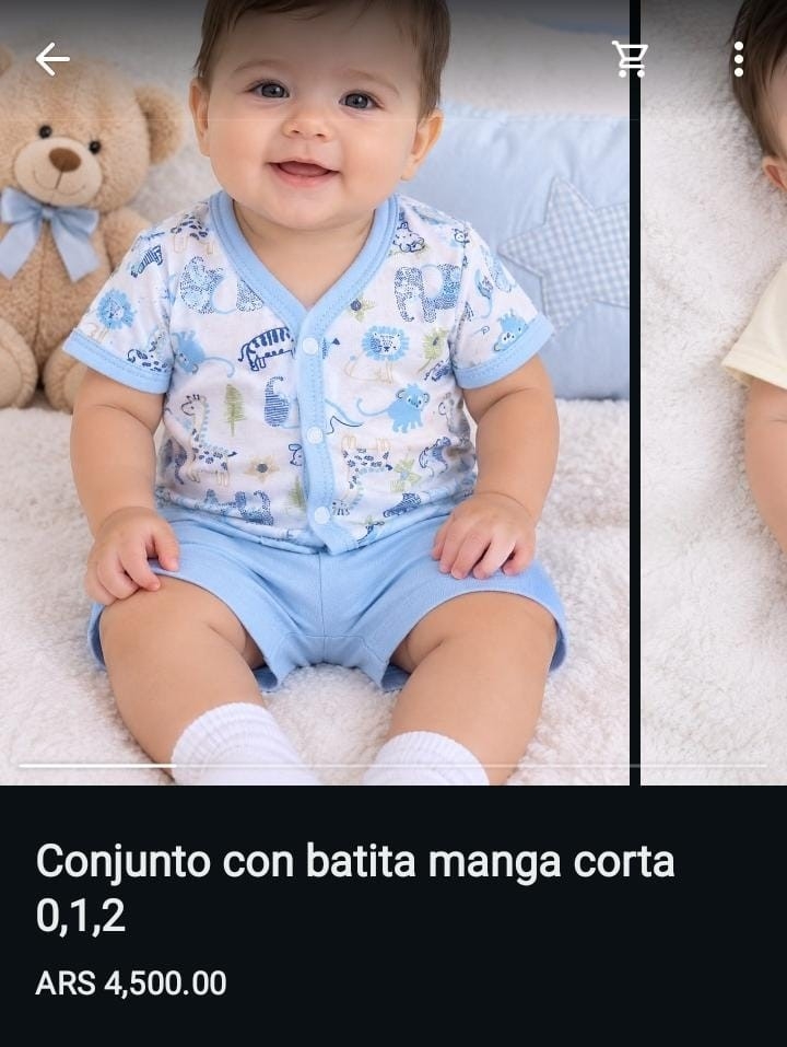 Conjunto con Batita Manga Corta - Imagen 2
