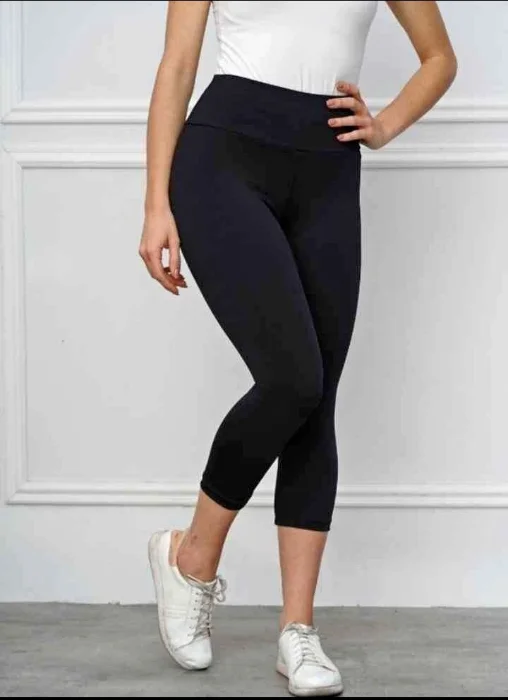 Capri de Laycra Negro y Gris