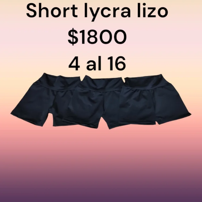 Short Retro Liso Negro