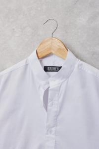 Camisa Manga Larga Cuello Mao Azul Marino - Miniatura 4
