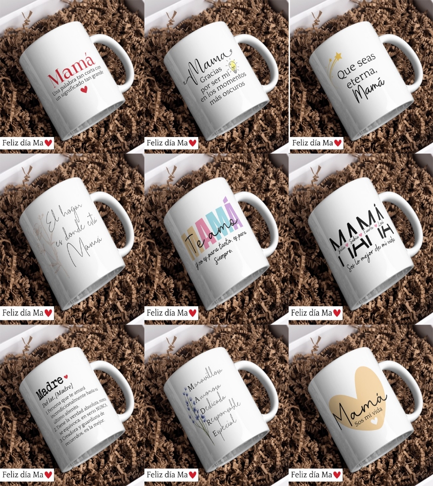 Tazas Mensaje Dia de la Madre Cerámica - Imagen 2