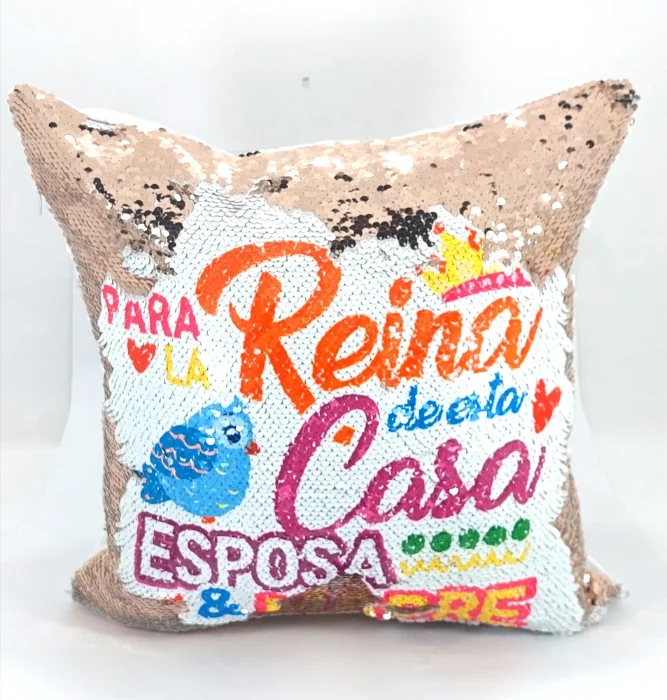 Almohadon Lentejuela Día de la Madre Más Relleno 40x40