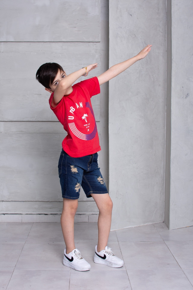 Bermudas Jeans Niños Oxido Roturas - Imagen 2