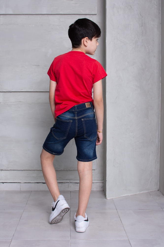 Bermudas Jeans Niños Oxido Roturas - Imagen 3