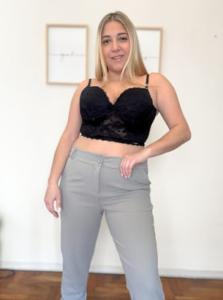 Pantalón Creep Cierre y Botón Talles Especiales - Miniatura 2