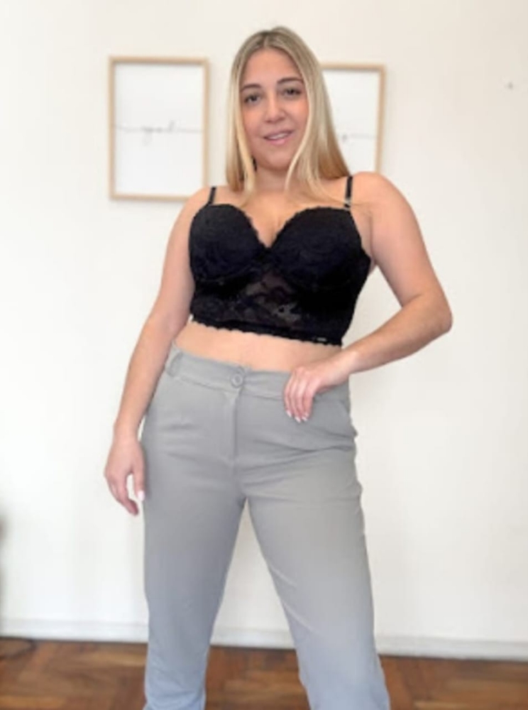 Pantalón Creep Cierre y Botón Talles Especiales - Imagen 2