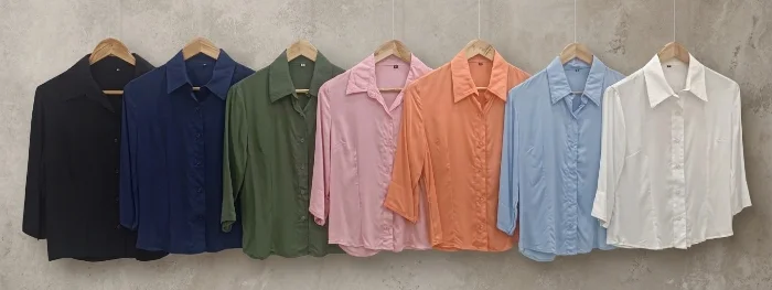 Camisas 3/4 Entalladas de  Fibrana