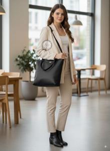Cartera Bolso Tote Bag Forrada, Tira Desmontable, Mide 37cm × 28cm × 9cm Aprox - Miniatura 5