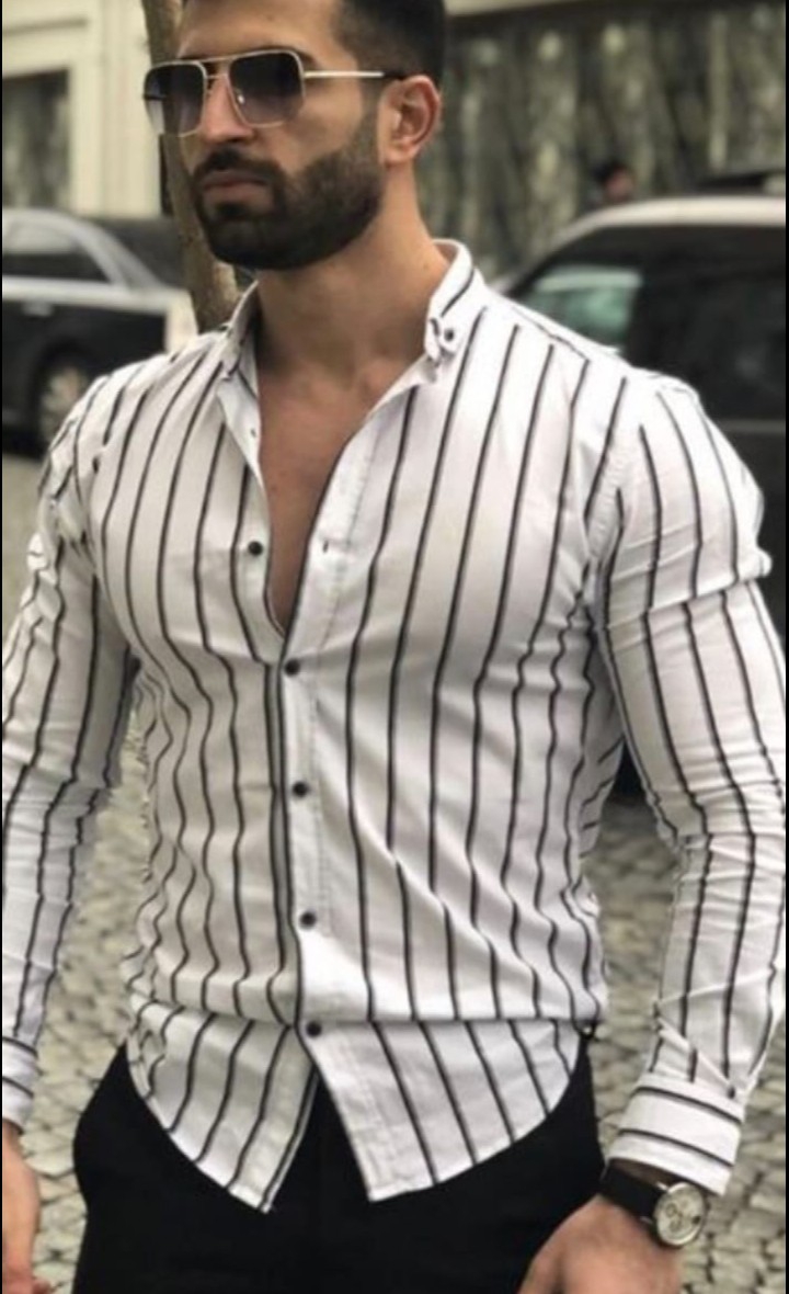 Camisas Rayadas Semi- Rigidas Mangas Larga - Imagen 2