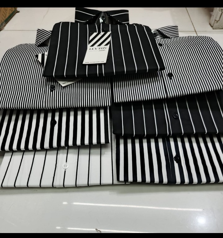 Camisas Rayadas Semi- Rigidas Mangas Larga - Imagen 3