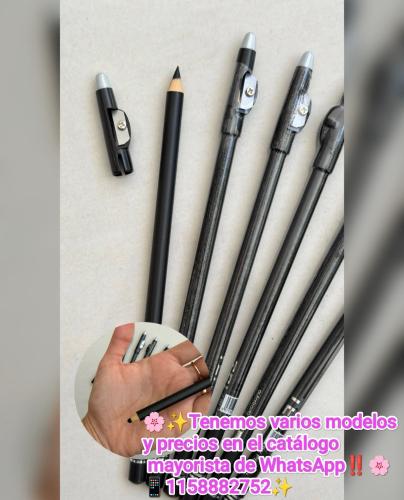 Delineador Lápiz Negro con Sacapuntas de Tei (aprobado por Anmat)
