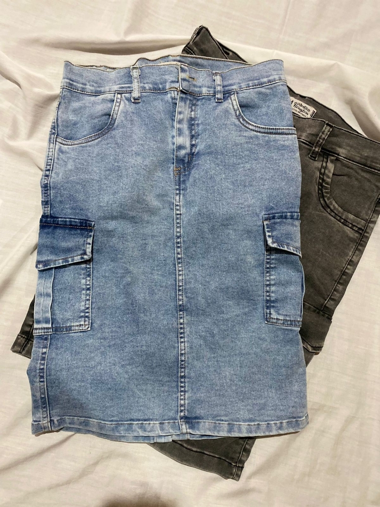 Polleras de Jeans Cargo - Imagen 4