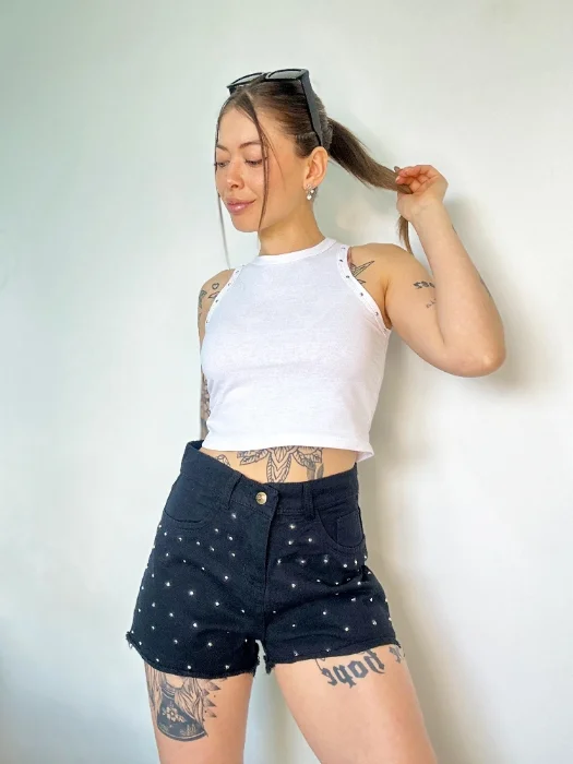Short Jeans Moom Full Tachitas