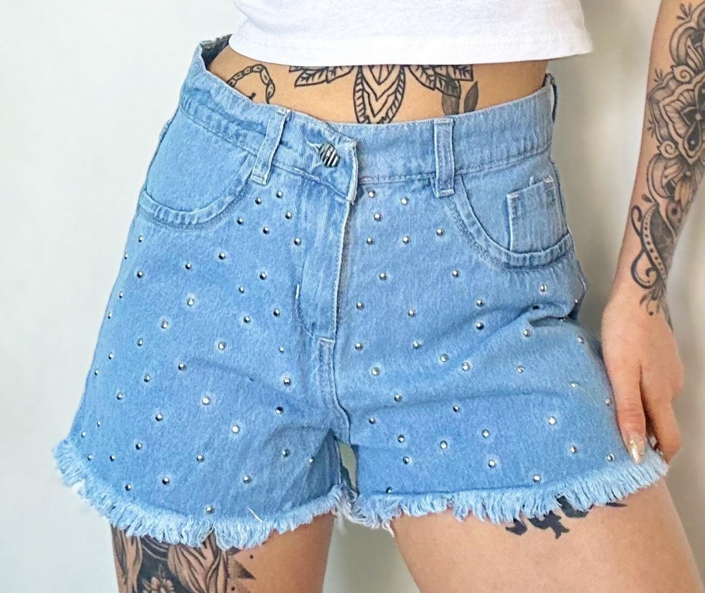 Short Jeans Moom Full Tachitas - Imagen 2