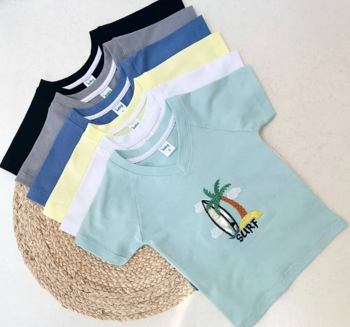 Remera Gadiel Bordado Cuello V