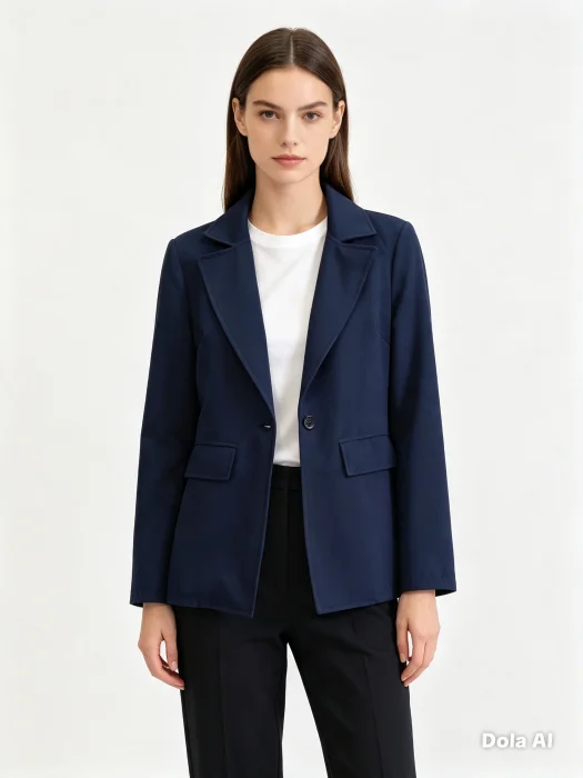 Blazer Crep Sastrero con Bolsillo