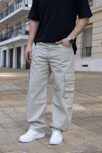Pantalón Baggy Cargo Beige - Miniatura 3