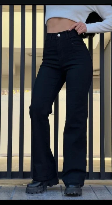 Wide Leg Negro con Forreria