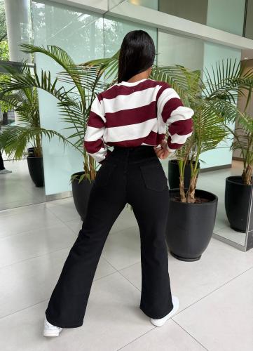 Wide Leg Negro con Forreria - Miniatura 3