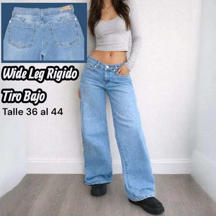 Tiro bajo Wideleg Rígido Celeste