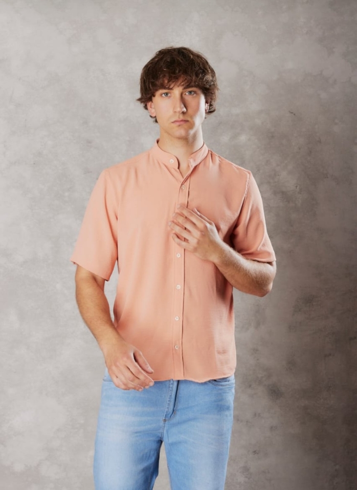 Camisa Lino Mao Manga Corta Blanca - Imagen 2